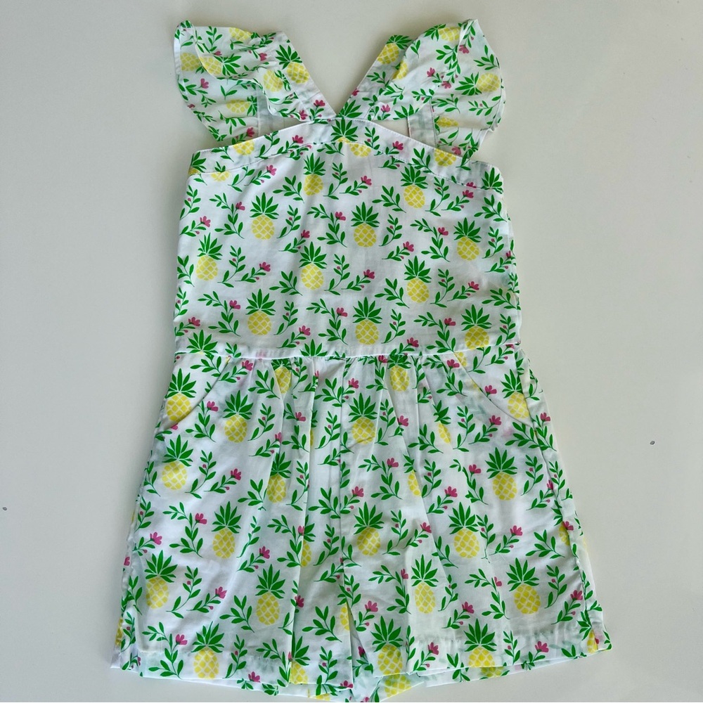NWT Janie and Jack Pineapple Print Romper, Size 5